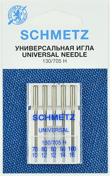 Иглы Schmetz универсальные (70x1, 80x2, 90x1, 100х1), 5 шт в Новомосковске